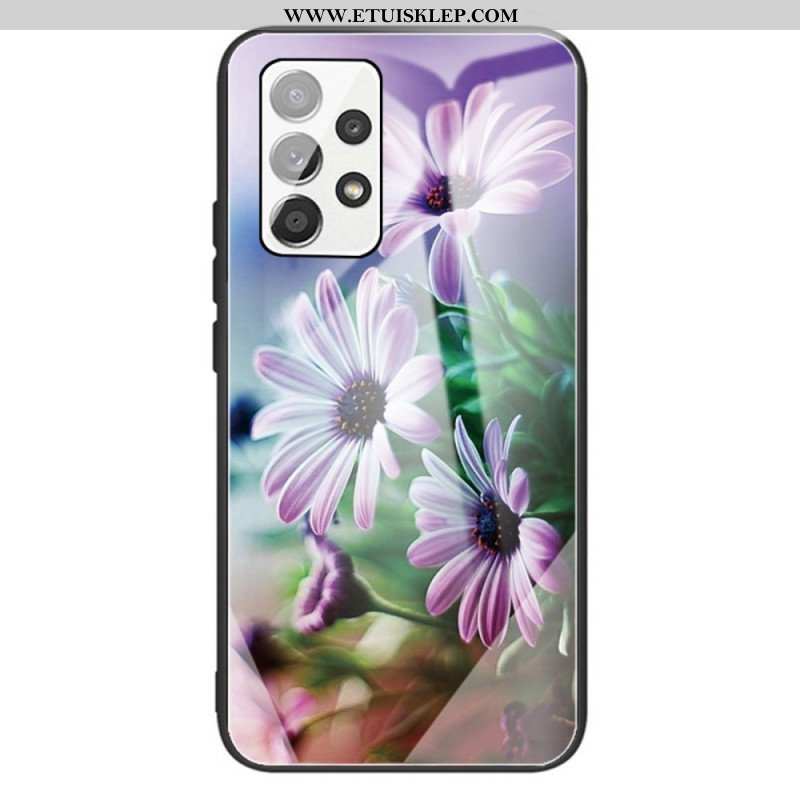 Etui do Samsung Galaxy A13 Kwiaty Ze Szkła Hartowanego